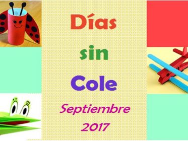 Días sin Cole en septiembre Imagen de la noticia Días sin Cole en septiembre