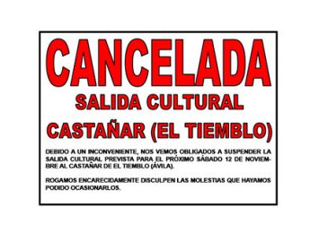 Imagen de la noticia Cancelada la salida familiar al Castañar de El Tiemblo