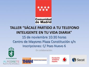 Imagen de la noticia Sácale partido a tu teléfono inteligente. Taller para mayores