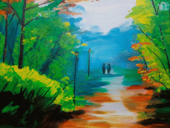 Imagen de la noticia “Paseando por los bosques”, exposición de pintura