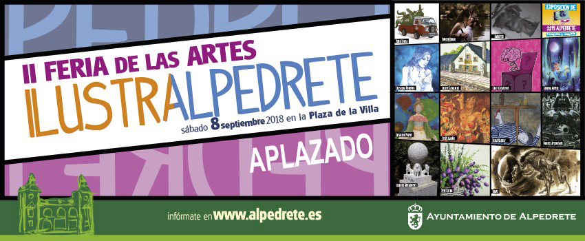 Imagen de la noticia APLAZADO POR LLUVIA: IlustrAlpedrete 2018. Feria de las Artes