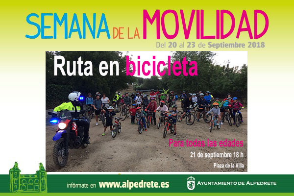 Millas bandera nacional imagina Ruta en bicicleta. Semana de la Movilidad - Web Ayuntamiento de Alpedrete