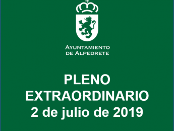 Imagen de la noticia Convocatoria Pleno extraordinario de julio 2019