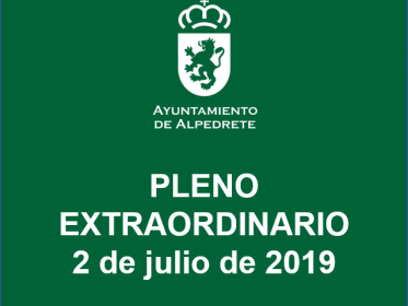 Convocatoria Pleno extraordinario de julio 2019 Imagen de la noticia Convocatoria Pleno extraordinario de julio 2019