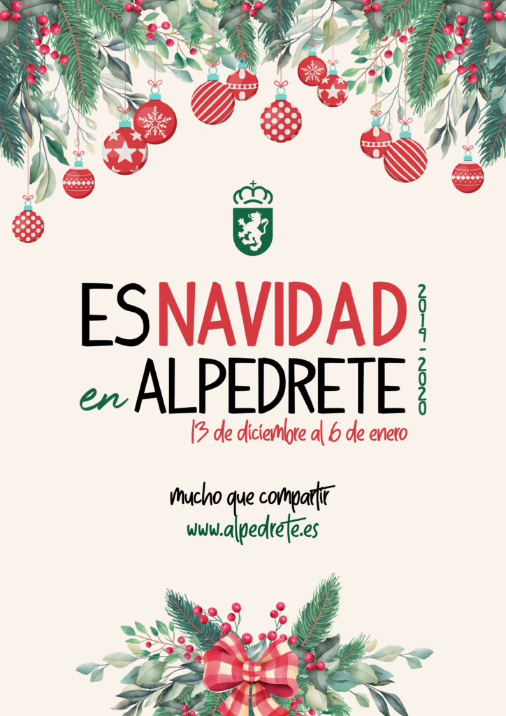 Cartel Es Navidad en Alpedrete