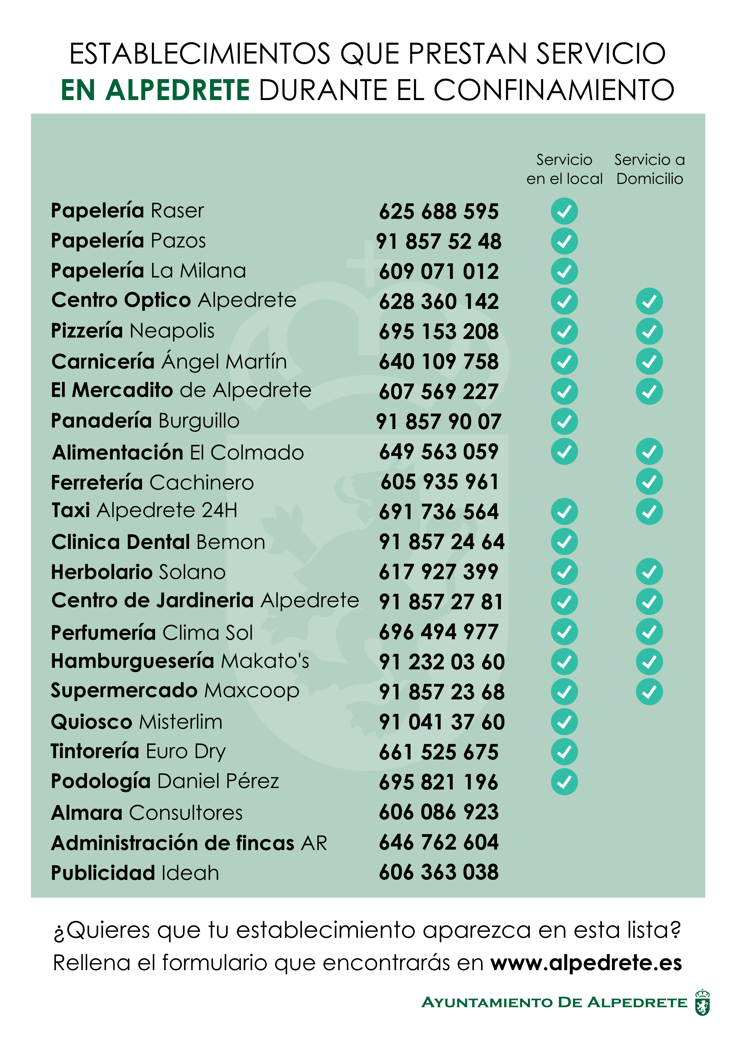 Comercios - Web Ayuntamiento de Alpedrete