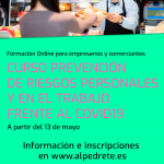 Imagen de la noticia Curso de prevención de riesgos personales y en el trabajo frente a COVID19