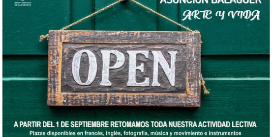 La Casa de Cultura Asunción Balaguer reinicia sus clases el 1 de septiembre Imagen de la noticia La Casa de Cultura Asunción Balaguer reinicia sus clases el 1 de septiembre