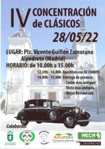 Cartel IV concentración coches clásicos