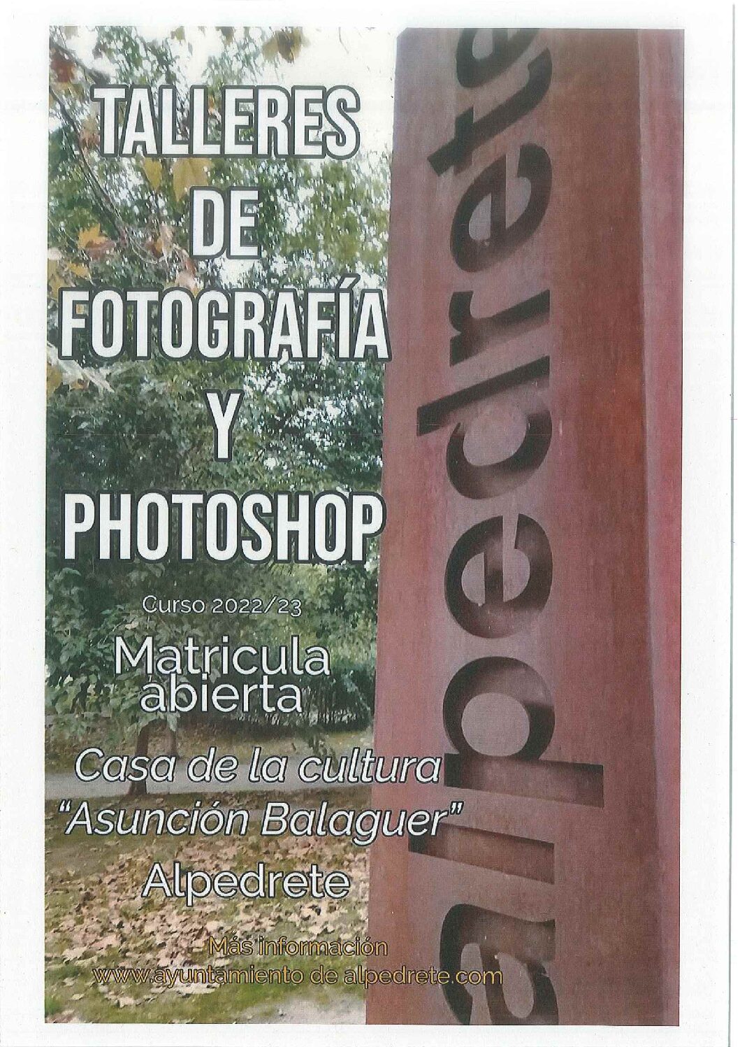 Imagen de la noticia Taller de fotografía y Photoshop en la Casa de Cultura