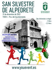 Cartel de la carrera san silvestre de Alpedrete