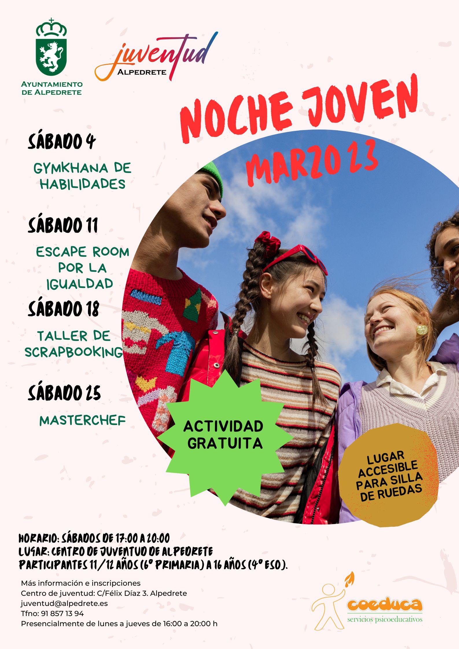 Imagen de la noticia Vuelve “La noche joven”, una alternativa de ocio para alumnos desde los 11 hasta los 16 años