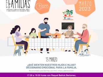 Imagen de la noticia Espacio para Familias: “Qué sienten nuestros hijos e hijas. Diccionario emocional para la familia”