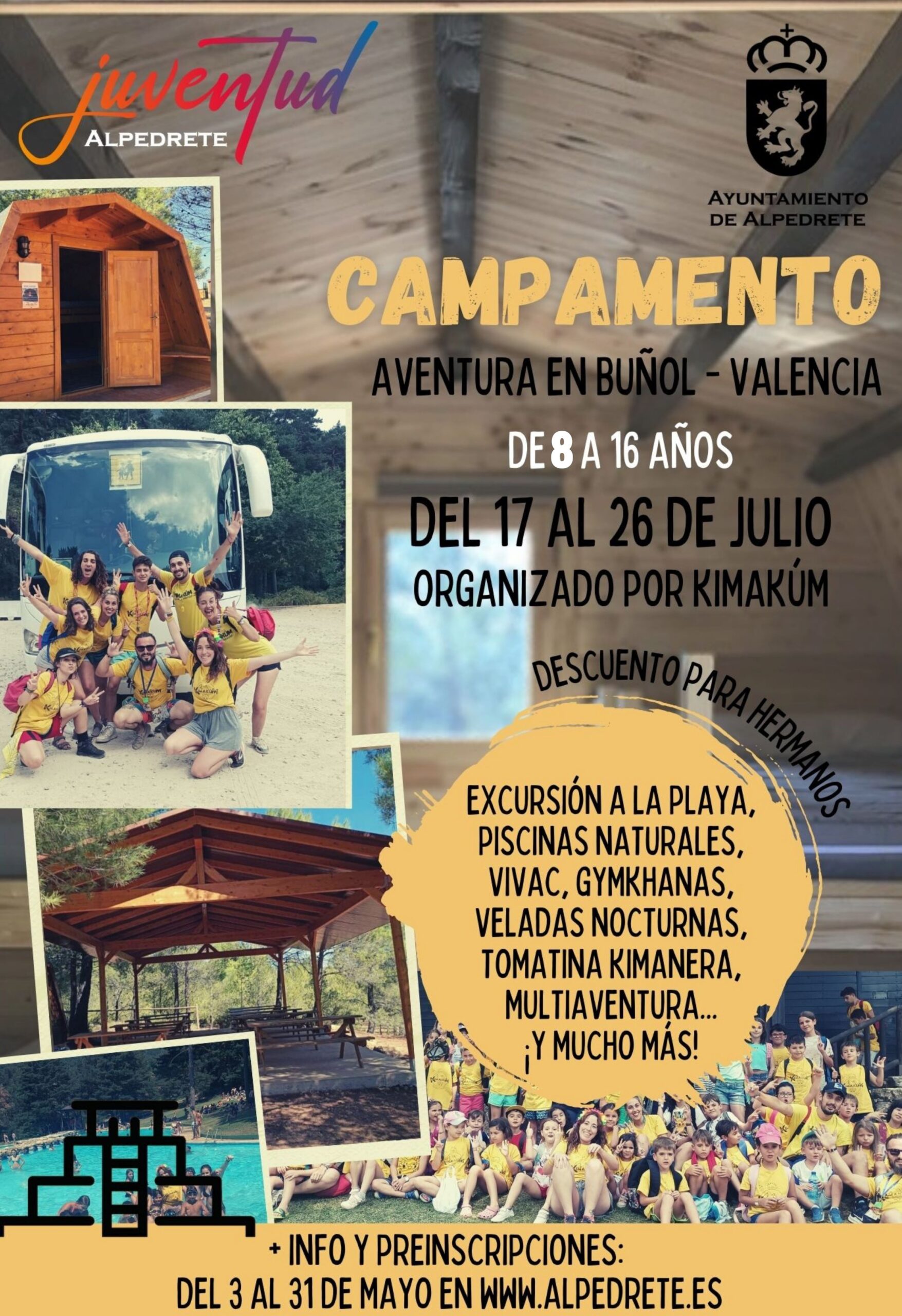 Imagen de la noticia Campamento de verano en Buñol (Valencia) del 17 al 26 de julio