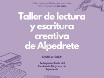 Imagen de la noticia Taller para mayores: “Lectura y escritura creativa”