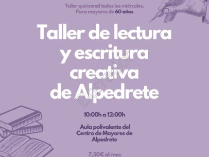 Imagen de la noticia Taller para mayores: “Lectura y escritura creativa”