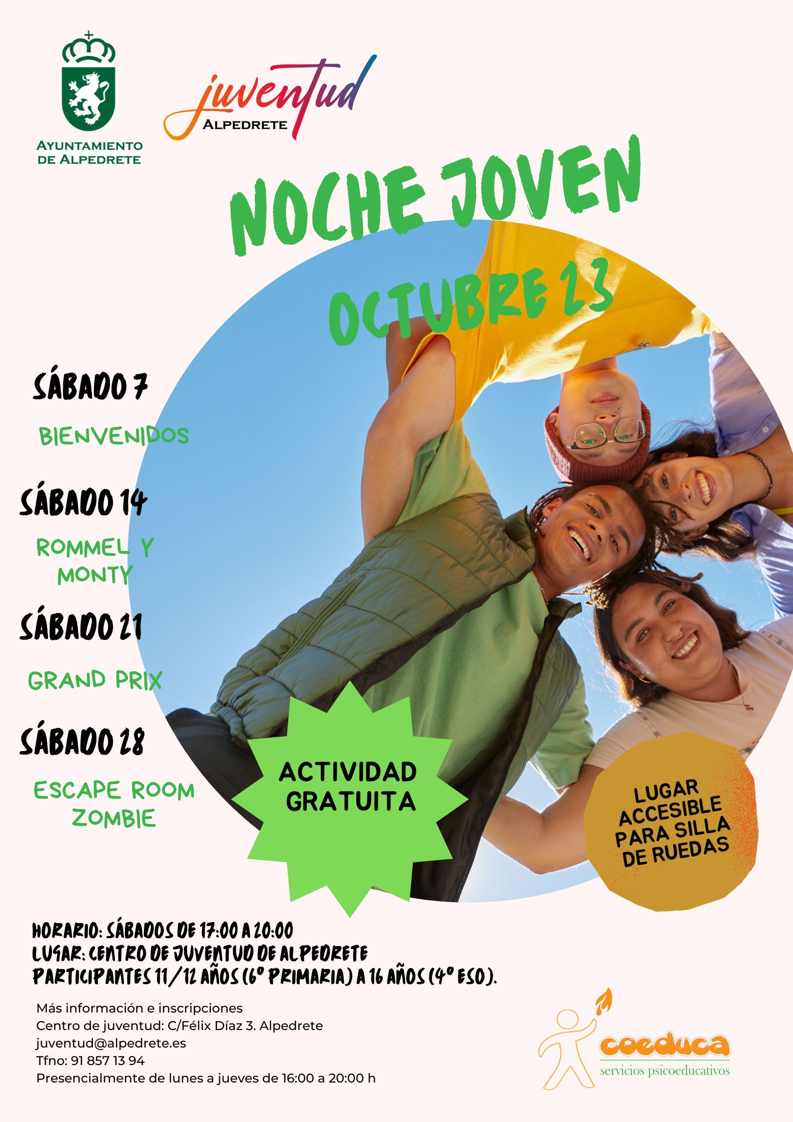 Imagen de la noticia Actividades de la Noche Joven para el mes de octubre