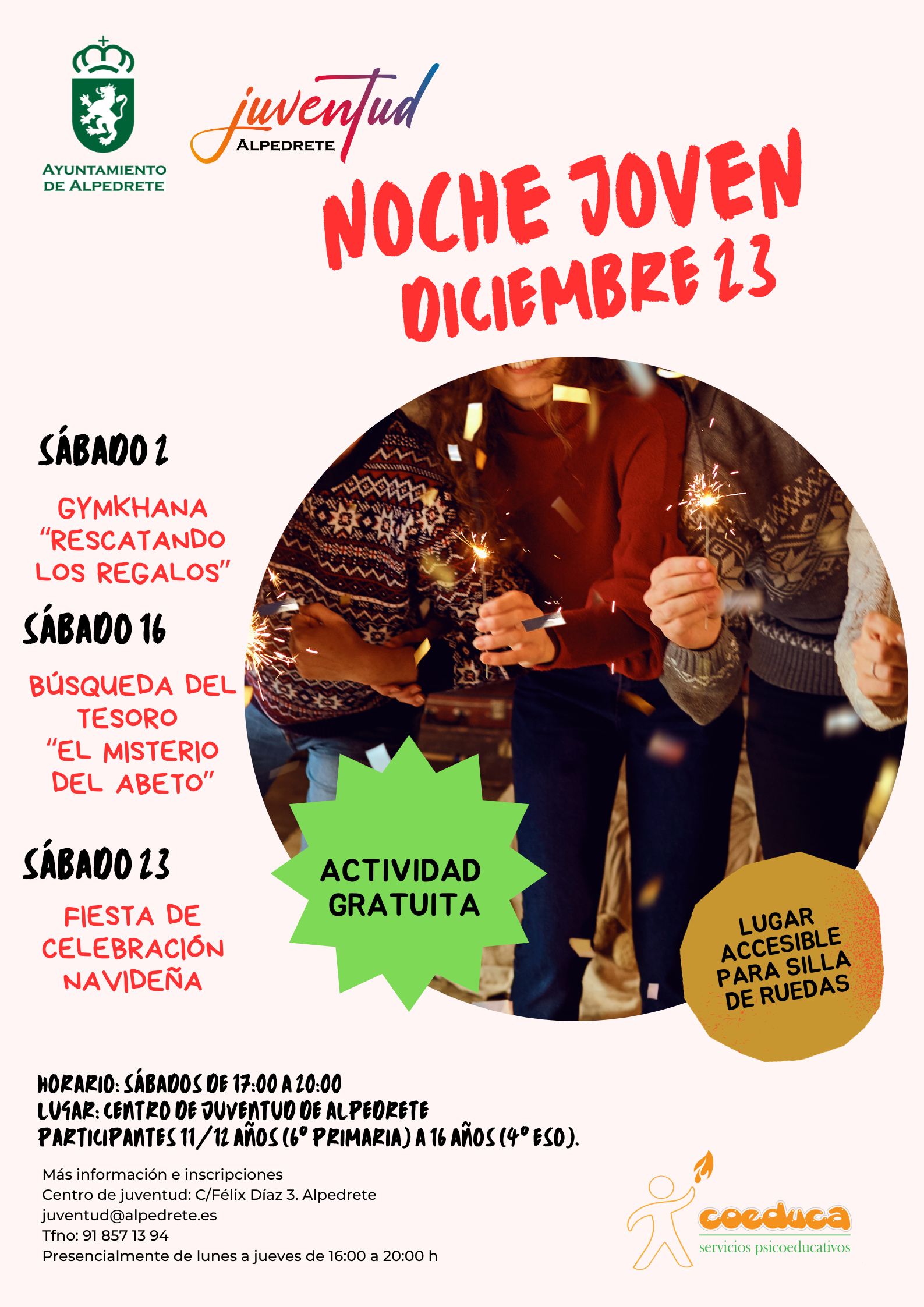 Imagen de la noticia Actividades de la Noche Joven para el mes de diciembre