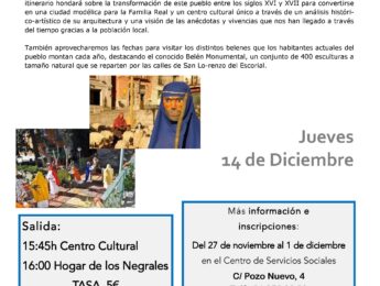 Imagen de la noticia Salida cultural para mayores. Belenes de San Lorenzo del Escorial