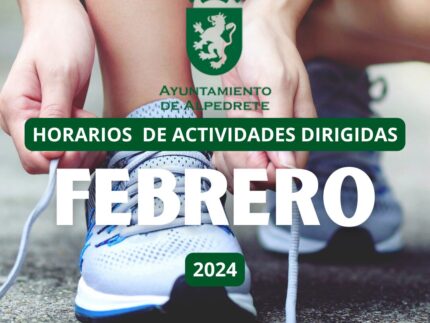 Horario Actividades dirigidas Febrero 2024 - ayuntamiento de alpedrete