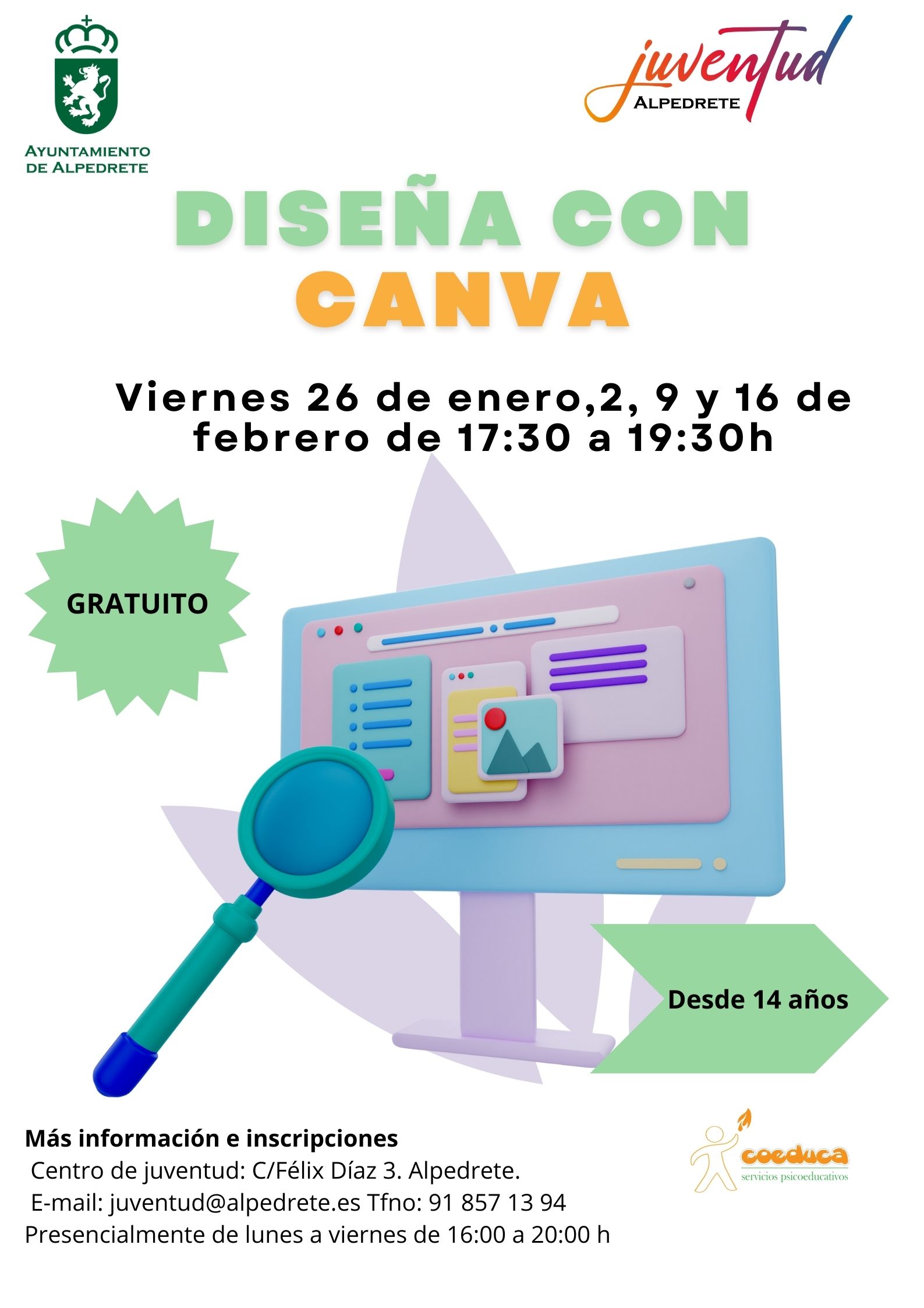 Imagen de la noticia Taller formativo “Diseña con Canva”