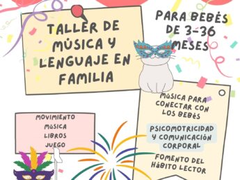 Imagen de la noticia Taller de música y lenguaje en familia para bebés de 3 a 36 meses