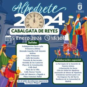 Recorrido de la cabalgata de Reyes de Alpedrete