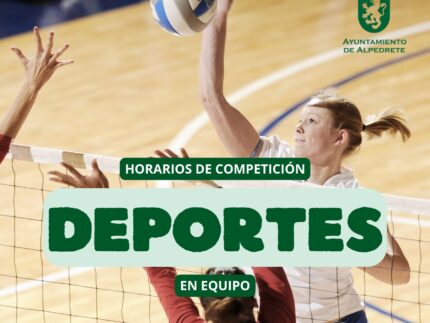 Imagen de la noticia Horarios deporte en equipo – 27 Enero