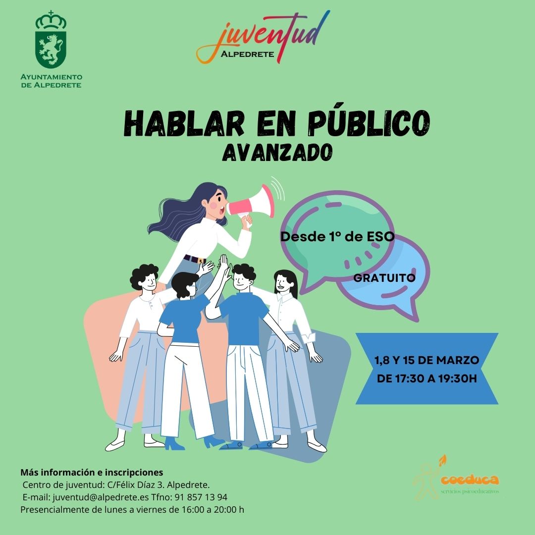 Imagen de la noticia Taller para jóvenes “Hablar en público”