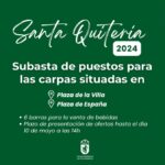 Imagen de la noticia Subasta de barras para las carpas de Santa Quiteria