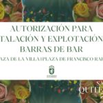 Imagen de la noticia Autorización para instalación y explotación de barras de bar. Fiestas Patronales de Santa Quiteria