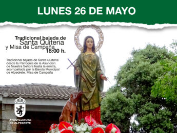 Bajada de Santa Quiteria y misa de campaña Imagen de la noticia Bajada de Santa Quiteria y misa de campaña