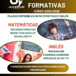 Imagen de la noticia Abierto el plazo de inscripción en las actividades formativas de Juventud. Curso 2025/2026