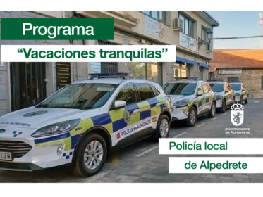 Programa de la Policía Local “Vacaciones tranquilas”, a disposición de los vecinos Imagen de la noticia Programa de la Policía Local “Vacaciones tranquilas”, a disposición de los vecinos