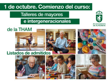 Comienzo del curso 2025-26: talleres de mayores e intergeneracionales de la THAM. Listados Imagen de la noticia Comienzo del curso 2025-26: talleres de mayores e intergeneracionales de la THAM. Listados