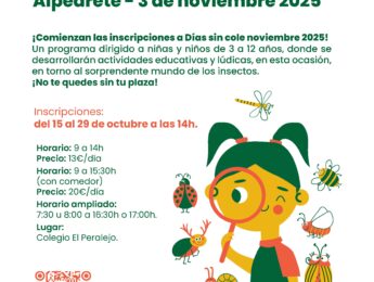 Días sin Cole en noviembre: “Los insectos” Imagen de la noticia Días sin Cole en noviembre: “Los insectos”