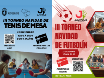 III Torneo de Navidad de Futbolín y Tenis de Mesa Imagen de la noticia III Torneo de Navidad de Futbolín y Tenis de Mesa