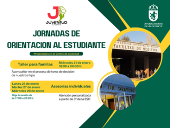 Imagen de la noticia Jornadas de Orientación al Estudiante: del 21 al 30 de enero en el Centro de Juventud de Alpedrete