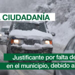 Imagen de la noticia Justificante por falta de movilidad en el municipio, debido al temporal