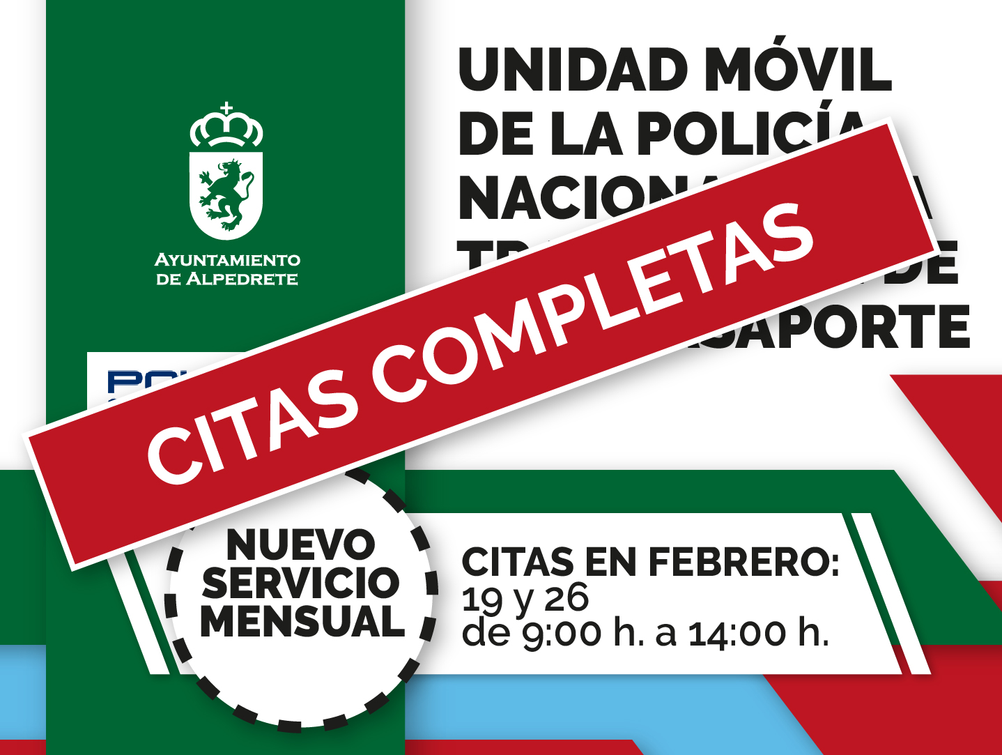 Imagen de la noticia La unidad móvil de la Policía Nacional para DNI y pasaporte, disponible el 19 y 26 de febrero