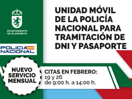 Imagen de la noticia La unidad móvil de la Policía Nacional para DNI y pasaporte, disponible el 19 y 26 de febrero
