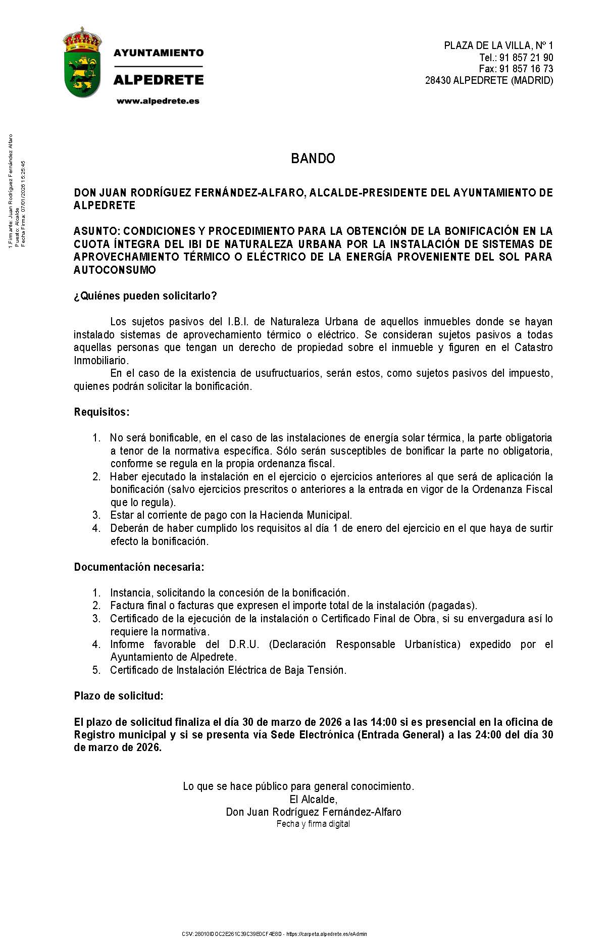 Imagen de la noticia Bonificación en el IBI. Instalaciones de aprovechamiento de la energía solar
