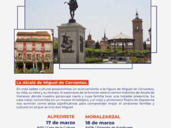 Salida cultural para Mayores “Alcalá Cervantina” Imagen de la noticia Salida cultural para Mayores “Alcalá Cervantina”