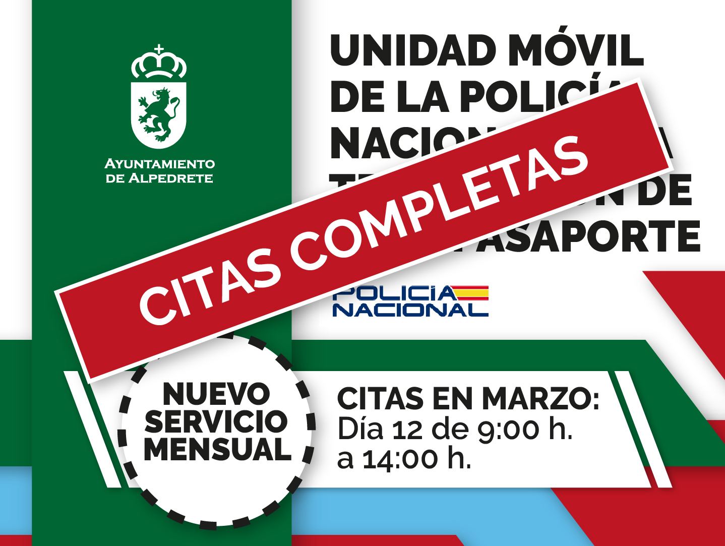 Imagen de la noticia La unidad móvil de la Policía Nacional para DNI y pasaporte, disponible el 12 de marzo