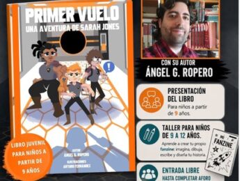 Imagen de la noticia Primer vuelo, una aventura de Sarah Jones. Presentación del libro más taller.