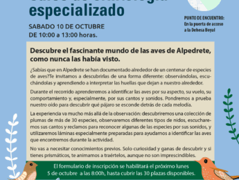 Imagen de la noticia Curso de ornitología especializado