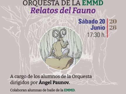 Concierto fin de curso Orquesta de la EMMD relatos de fauno