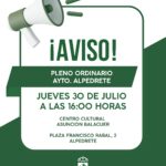 pleno ordinario ayuntamiento Alpedrete 30 julio 2026 Imagen de la noticia Pleno ordinario 30 julio 2026