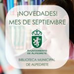Novedades septiembre 2026 biblioteca municipal de Alpedrete Imagen de la noticia Boletín de novedades de la Biblioteca Municipal de septiembre de 2026